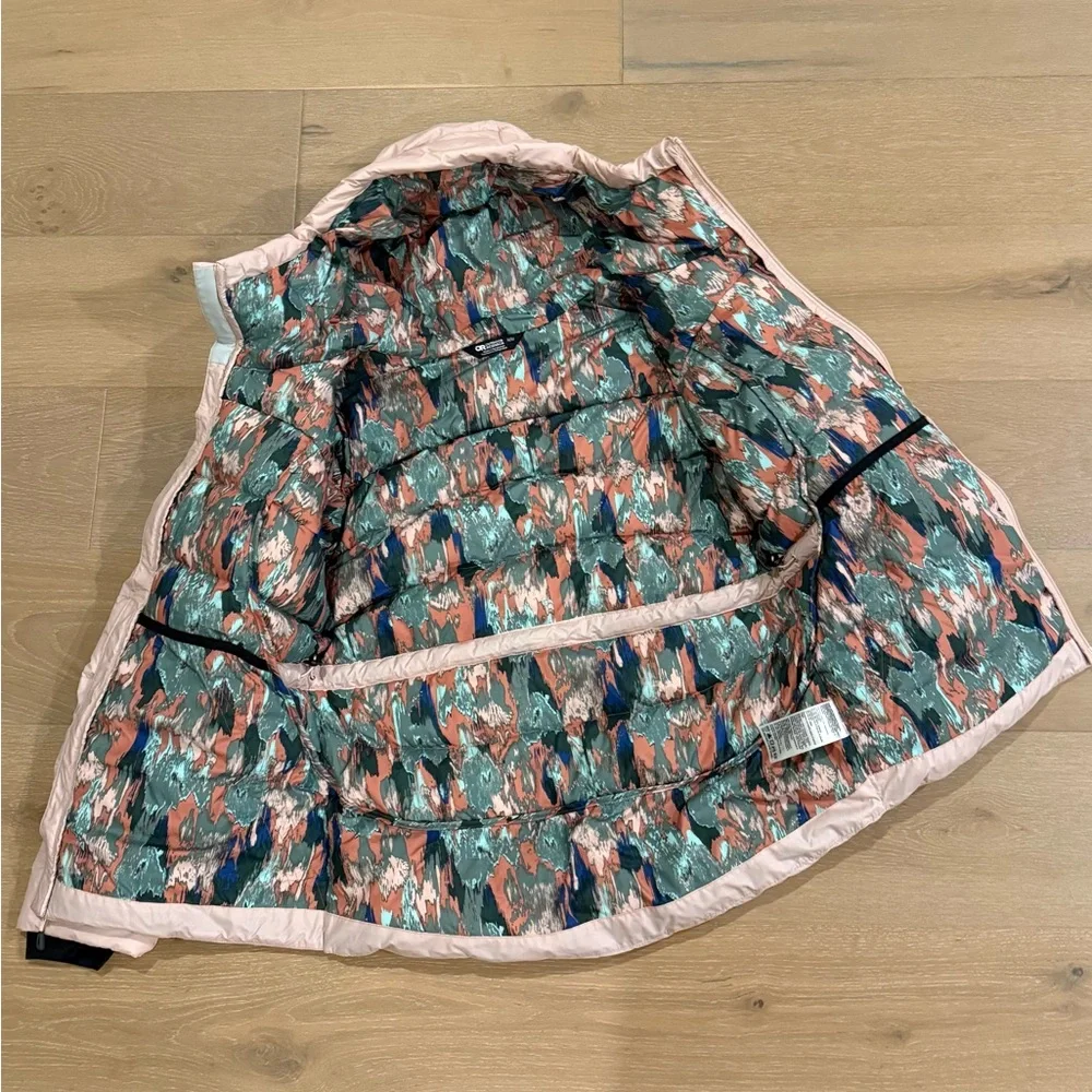 NWT Outdoor Research Coldfront down hoody light pink size MEDIUM - Picture 2 of 4